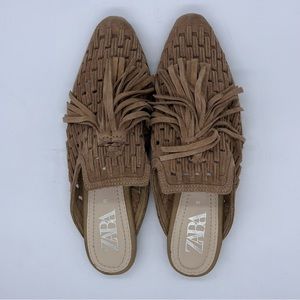 Zara woven flats